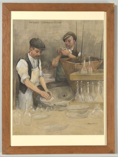 Glasfabriken i Leerdam: ytslipning av Herman Heijenbrock