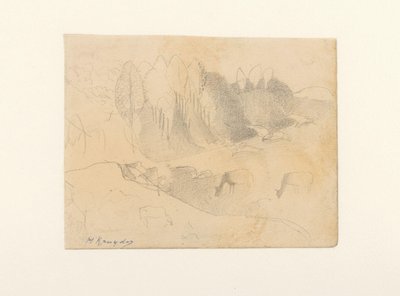 Dal med betande boskap av Herman Kruyder (signed by artist)