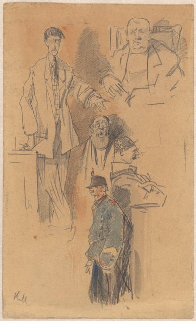 Porträtt av Jan Hamdorf och W. van der Pluym av Herman Moerkerk