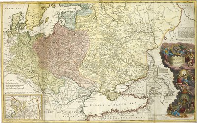 Karta över Muscovy av Herman Moll