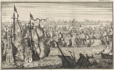 Slaget vid Duins, 1639 av Herman Padtbrugge