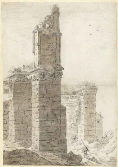 Rivning av en gotisk kyrka av Herman Saftleven