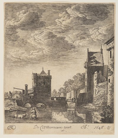 Wittevrouwen-porten i Utrecht av Herman Saftleven