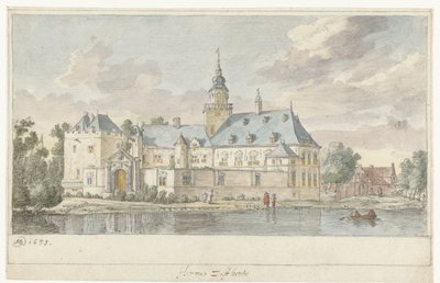 Utsikt över slottet Nijenrode av Herman Saftleven