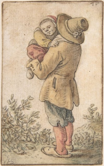 Bonde med barn, 1600-talet. av Herman Saftleven the Younger