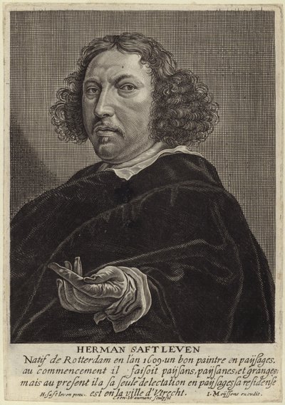 Porträtt av Herman Saftleven den yngre av Herman the Younger Saftleven