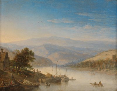 Utsikt över floden Rhen nära Andernach av Herman the Younger Saftleven