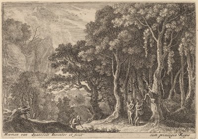 En Satyr som samlar frukt av Herman van Swanevelt