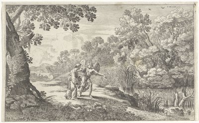 Hagar och ängeln Gamla testamentets skildringar (serietitel) av Herman van Swanevelt