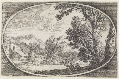 Landskap (nr 21 ur serien: Variae Campestrum Fantasiae) av Herman van Swanevelt