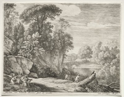 Åsnan ledde till floden, ca. 1652-1654. av Herman van Swanevelt