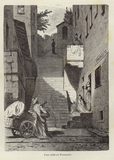 En gata i Tremezzo av Hermann Kaulbach