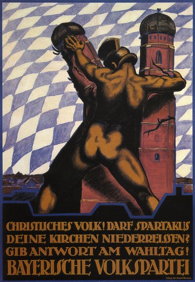 Kristna! Skall Spartacus riva dina kyrkor, 1919 av Hermann Keimel