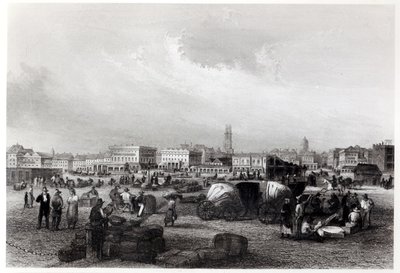 Am Kai Levee i New Orleans, ca 1840 (bW-foto) av Hermann Meyer