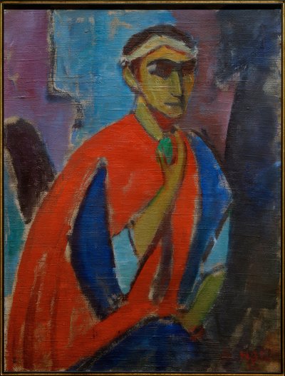 Självporträtt i kostym (Der Römer) av Hermann Stenner
