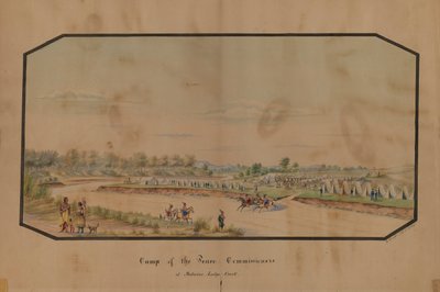 Fredskommissionärernas läger vid Medicine Lodge Creek av Hermann Stieffel