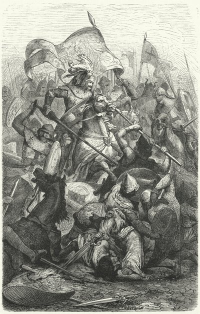 Strid mellan Saxons och Wends av Hermann Vogel