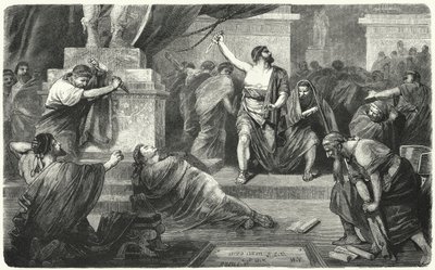 Brutus över Julius Caesars kropp, 44 f.Kr av Hermann Vogel