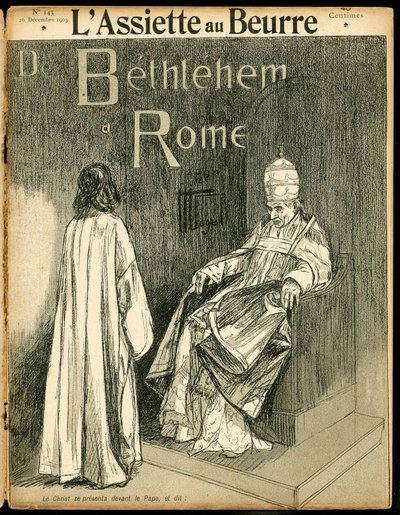 Omslag till "The Butter Plate", nummer 143, Satirique en N & B av Hermann Vogel