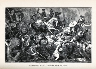 Förstörelse av den atenska armén på Sicilien, 1882 av Hermann Vogel
