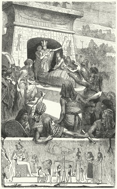 Begravning av en forntida egyptisk farao av Hermann Vogel