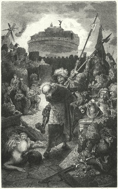 Tyska Landsknechts plundrar Rom, 1527 av Hermann Vogel