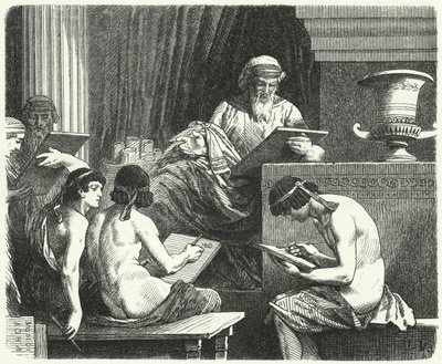 Solon, lagstiftare i Aten av Hermann Vogel