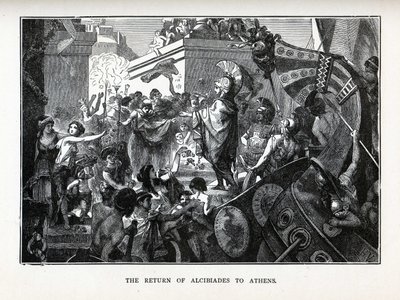 Alkibiades återkomst till Aten, 1882 av Hermann Vogel