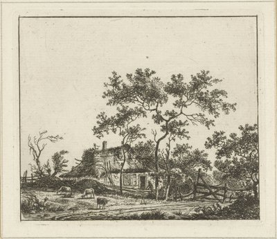 Landskap med gård Sex landskap (titel på objekt) av Hermanus Fock