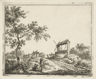 Landskap med brunn Sex landskap (serietitel) av Hermanus Fock