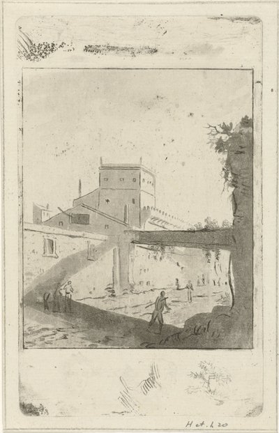 Stadsbild Italienskt landskap av Hermanus Fock