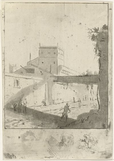 Stadsbild Italienskt landskap av Hermanus Fock