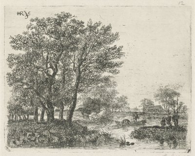 Fiskare i en båt av Hermanus Jan Hendrik van Rijkelijkhuysen