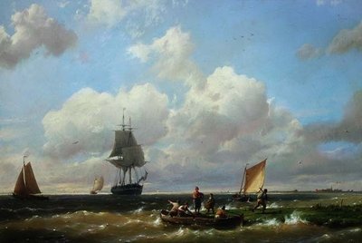 Utanför Helvoetsluys, Isle of Voorne av Hermanus Koekkoek