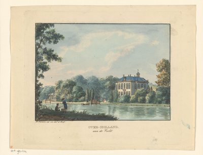 Over-Holland herrgård på Vecht Over-Holland aan de Vecht (titel på objekt) av Hermanus Numan