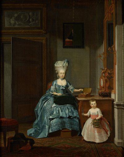 Susanna van Collen född Mogge och hennes dotter, 1776 av Hermanus Numan