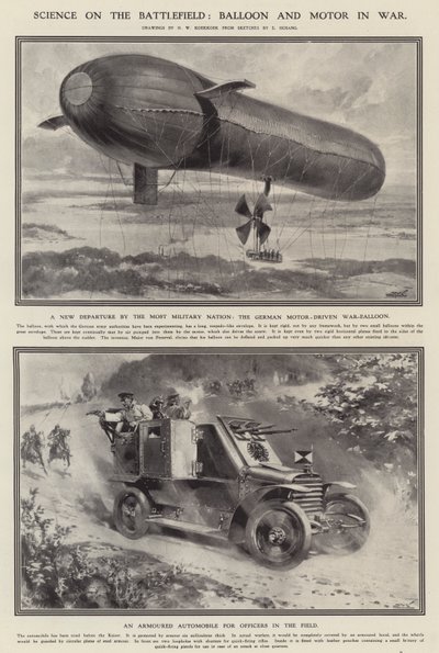 Vetenskap på slagfältet: ballong och motor i krig (litho) av Hermanus Willem (after) Koekkoek