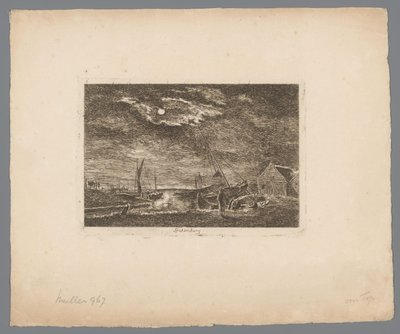 Utsikt över Spakenburg Spakenburg (titel på objekt) Utseende landskap (serietitel) av Hermanus van Brussel