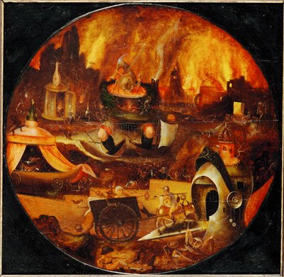 Hell (målning på ekved) av Herri met de (c.1510-p.1550) Bles