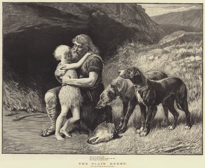 The Slain Enemy (gravyr) av Heywood (after) Hardy