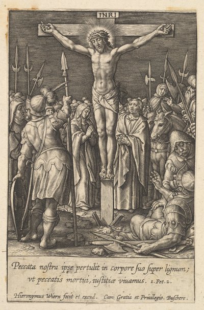 Kristus korsfäst, före 1619. av Hieronymous Wierix