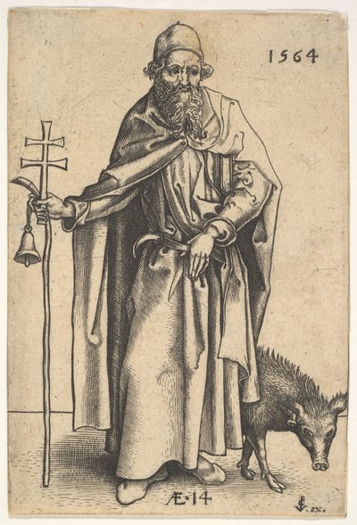 Sankt Antonius, 1564 av Hieronymous Wierix
