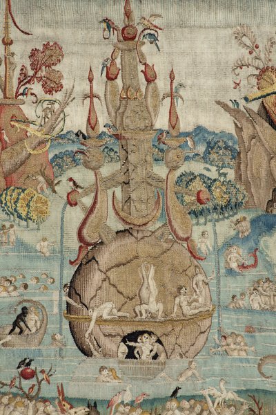 The Garden of Earthly Delights. ca. 1560 (gobeläng) av Hieronymus (after) Bosch