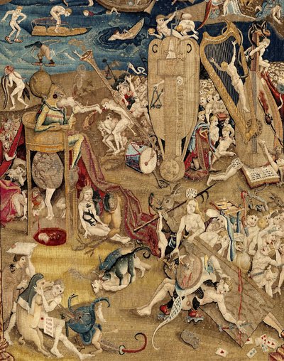 The Garden of Earthly Delights. ca. 1560 (gobeläng) av Hieronymus (after) Bosch