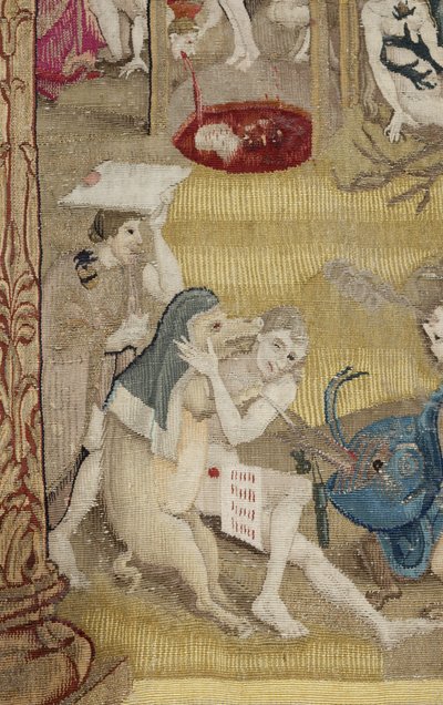 The Garden of Earthly Delights. ca. 1560 (gobeläng) av Hieronymus (after) Bosch