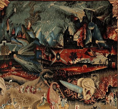 The Garden of Earthly Delights. ca. 1560 (gobeläng) av Hieronymus (after) Bosch