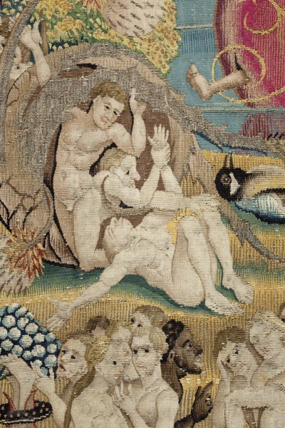 The Garden of Earthly Delights. ca. 1560 (gobeläng) av Hieronymus (after) Bosch