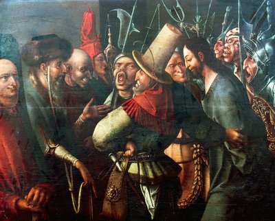 Kristus ställd inför Pilatus, av Hieronymus Bosch (cirka 1450-1516), olja på panel, 61x77 cm. Nederländerna av Hieronymus Bosch