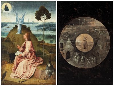 Johannes på Patmos / Scener ur Kristi lidande av Hieronymus Bosch