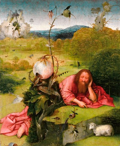 Johannes Döparen i öknen, sent 1400-tal. av Hieronymus Bosch